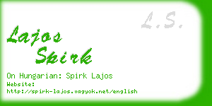 lajos spirk business card